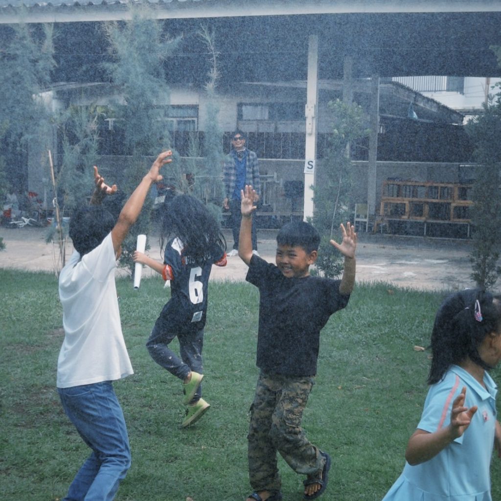 A group of kids performing a play about nature at Firefly Forest School’s curriculum in Bangkok.

